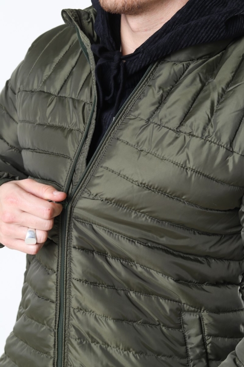 Only & Sons Paul Quilted Highneck Jas Olive Night