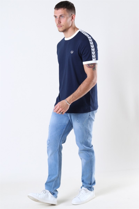 Fred Perry Taped Ringer T-shirt Carbon Blue