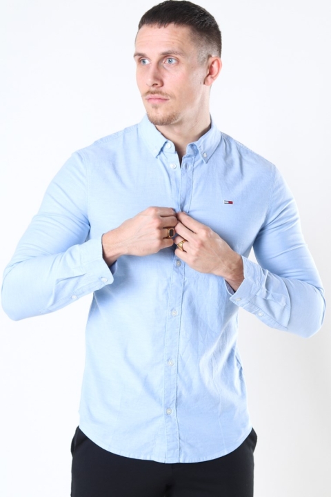 Tommy Jeans Slim Stretch Oxford Overhemd Perfume Blue