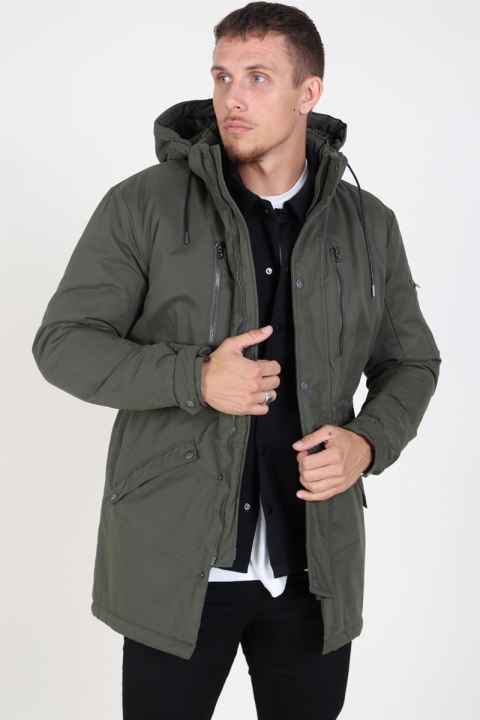 Only & Sons Klaus Parka Jas Forest Night