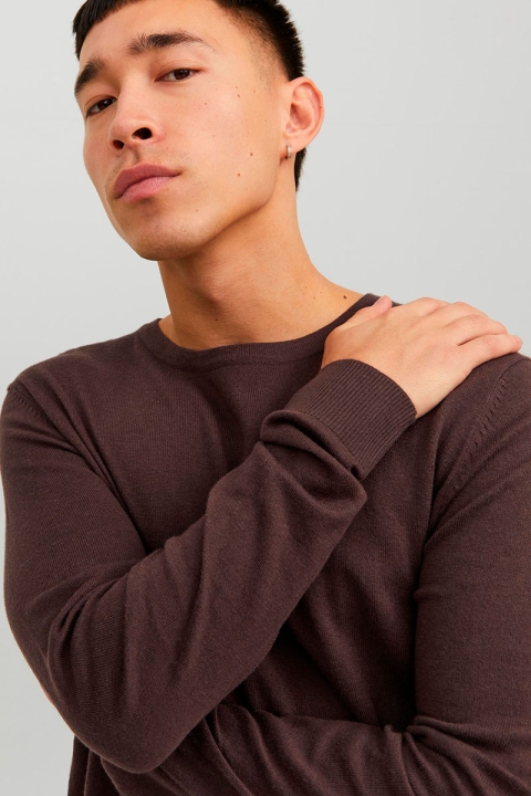 Jack & Jones Emil Knit Crewneck Seal Brown