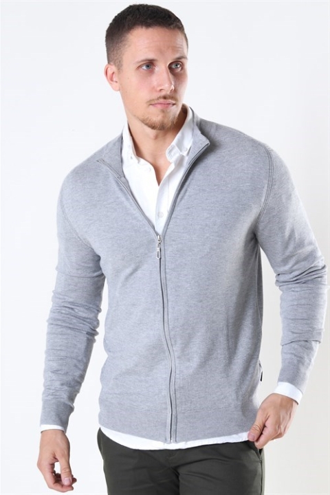 Jeff Chris Zip Breien Light Grey Mix