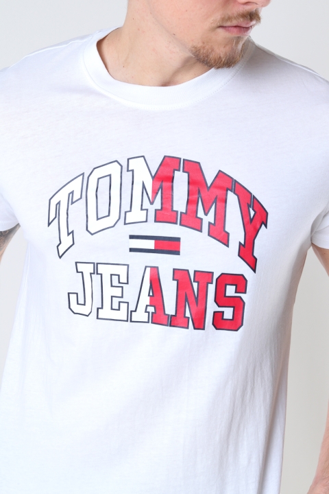 TOMMY JEANS TJM ENTRY COLLEGIATE TEE White