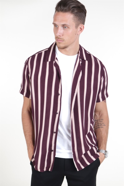 Jack & Jones JPRYDEN Resort Shirt S/S Decadent Chocolate