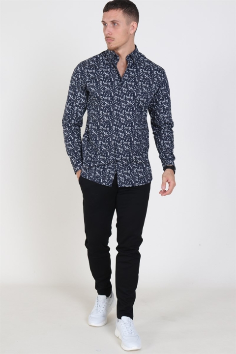 Jack & Jones Focus Paisley Overhemd Navy Blazer