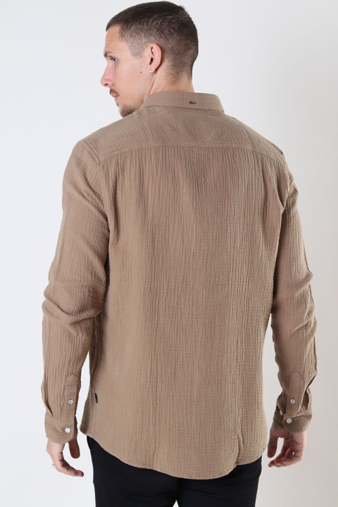 Kronstadt Johan Muslin shirt Sepia tint brown