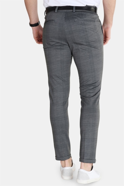 Selected Skinny - Jersey Pants B Grey Checks/Grey