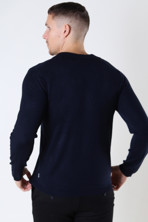 ONLY & SONS WYLER LIFE LS POLO KNIT Dark Navy