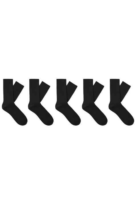Selected River 5-Pack Sock Black
