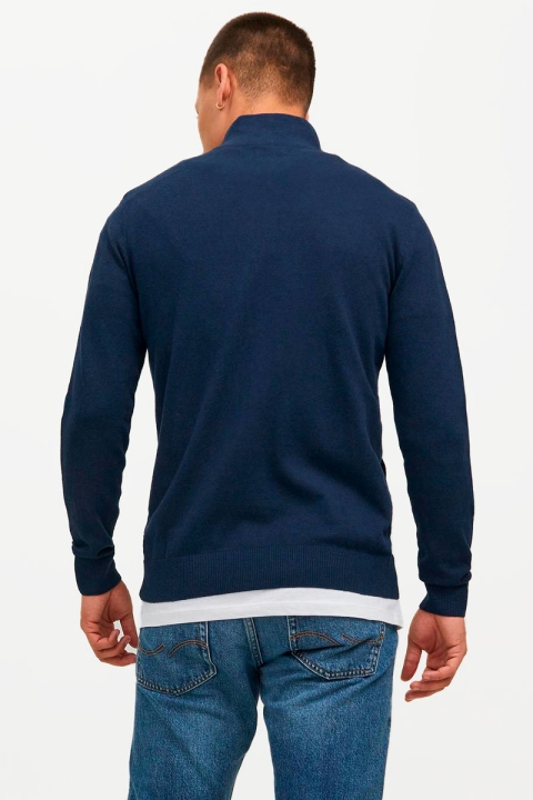 Jack & Jones Emil Knit Zip Cardigan Navy Blazer