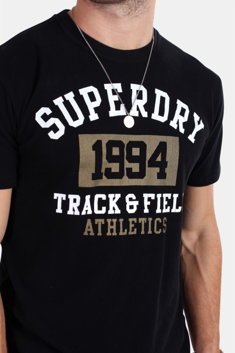 Superdry 1994 Metallic Box Fit T-shirt Black