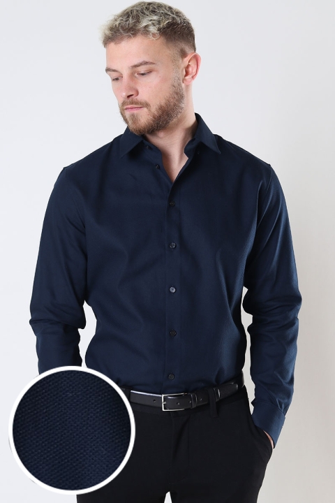 Selected SLIM NATHAN-SOLID SHIRT LS Sky Captain