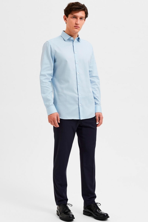 Selected SLIM NATHAN-SOLID SHIRT LS Light Blue