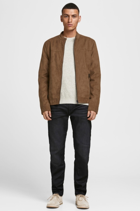 Jack & Jones JJEWARNER JACKET NOOS Cognac FAUX SUEDE