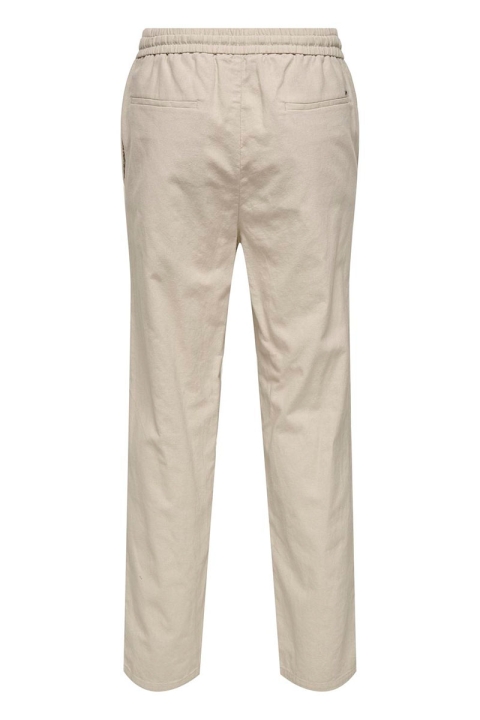 ONLY & SONS Sinus Loose Cotton Linen Pants Silver Lining