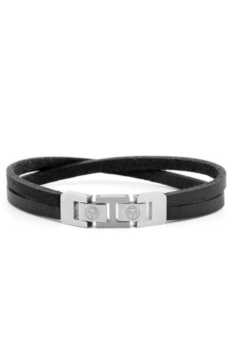 Lucleon Læder Armband Sort