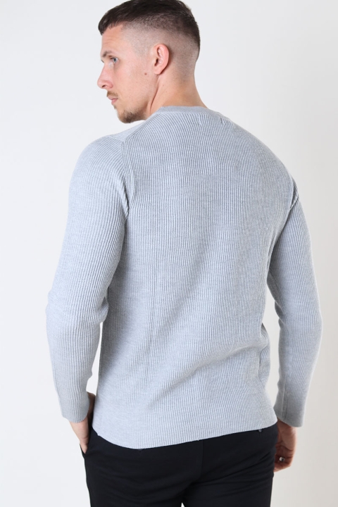 Jack & Jones PERFECT KNIT CREW NECK Cool Grey