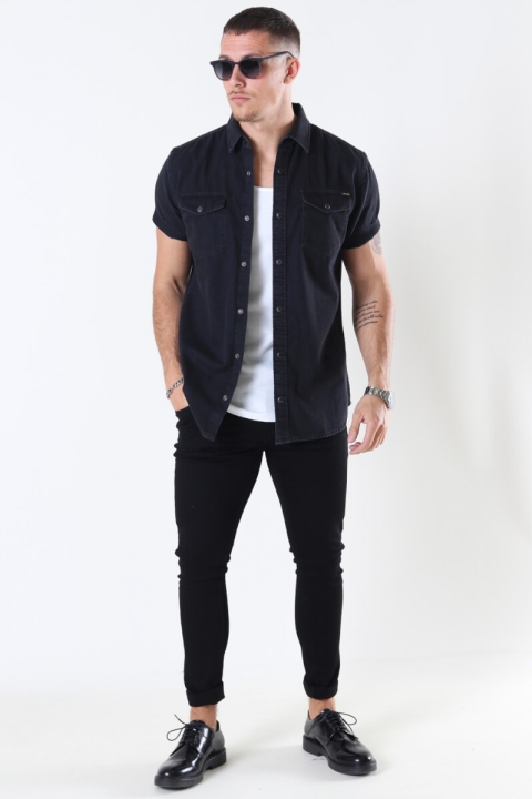 Jack & Jones Sheridan Overhemd S/S Black Denim