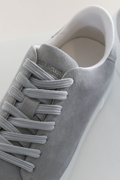 Selected David Chunky Suede Sneaker Grey