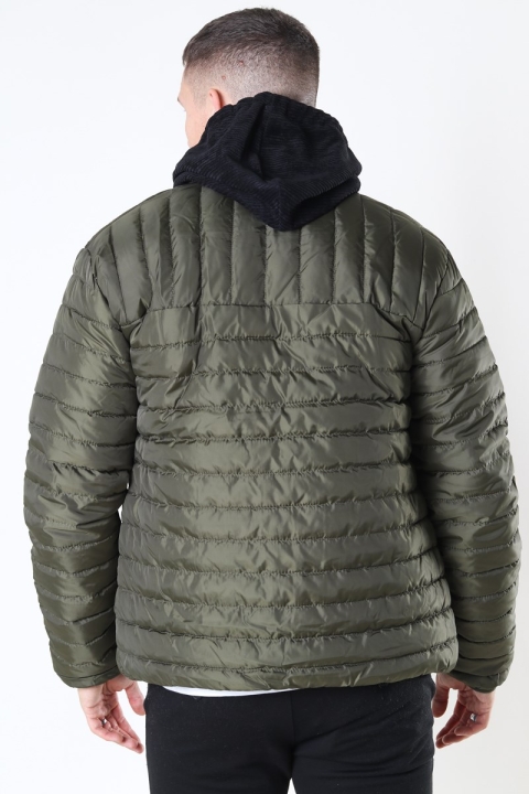 Only & Sons Paul Quilted Highneck Jas Olive Night