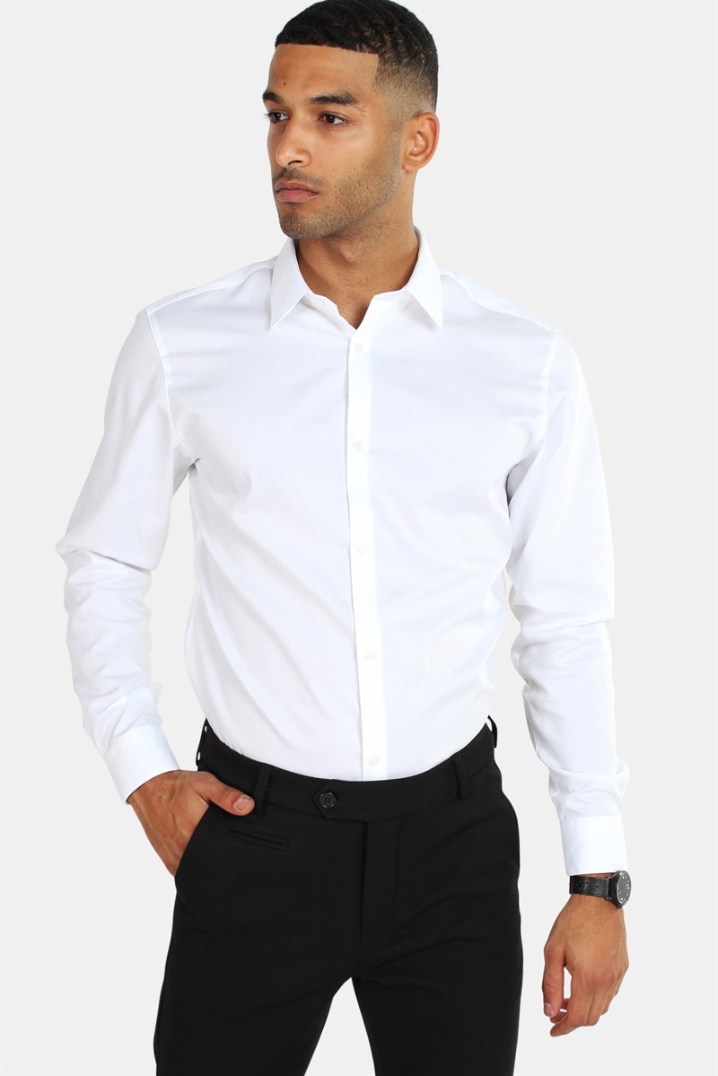 Jack Jones Non Iron Overhemd L S White