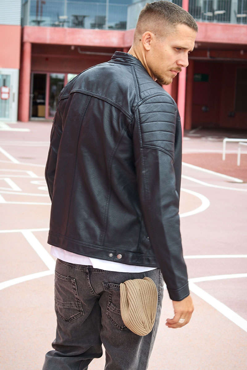 Gematigd Merchandising atmosfeer Jack & Jones ROCKY JACKET NOOS Black PU