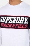 Superdry Tripple Drop Track Crew Sweat Podium Ice Marl/Navy