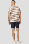 Clean Cut Copenhagen Basic Organic striped tee SS Dark Camel