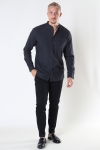 Jack & Jones JJEBAND HEATHER  SHIRT L/S STS Dark Grey Melange SLIM FIT