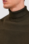 Selected SLHMAINE LS KNIT ROLL NECK W NOOS Forest Night