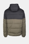 Urban Classics Hooded 2-Tone Puffer Jas Dark Olive/Black