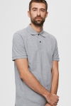 Selected SLHNEO SS POLO S NOOS Medium Grey Melange