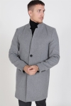 Only & Sons Maximilian Wool Trench Lange Jas Light Grey Melange