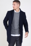 Only & Sons Julian Solid Wool Wollen Jas Night Sky