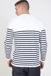 Kronstadt Link Stripe Breien Off White/navy