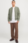 Jack & Jones Summer Linen Bomber Jacket Deep Lichen Green