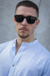 Jack & Jones Summer Band Shirt LS Chambray Blue