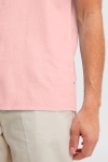 Solid Allan SS Linen Shirt Powder Pink