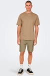 ONLY & SONS Sinus Cotton Linen Cargo Shorts Chinchilla