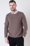 Clean Cut Copenhagen Lauritz Crew Knit Dark Camel Melange