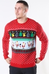 Only & Sons Xmas 7 Funny Top Breien Pompeian Red