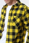 URBAN CLASSICS Checked Flanell Overhemd Black/Honey