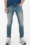 ONLY & SONS LOOM SLIM JEANS LIME BLUE WASH Denim