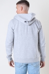 Jack & Jones STAR BASIC SWEAT ZIP HOOD Light Grey Melange