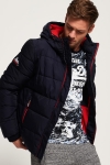 Superdry Sports Puffer Jas Navy/Bright Red