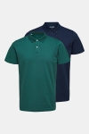 Selected SLHDECLAN SS POLO W 2 PACK Navy Blazer + Trekking Green