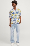 Jack & Jones Jeff AOP Resort Shirt SS Cloud Dancer