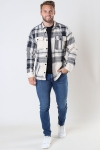 Jack & Jones JPRBLUDARREN CHECK OVERSHIRT L/S CPO Fog