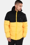 Urban Classics Hooded 2-Tone Puffer Jas Chrome Yellow/Black