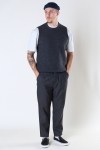 Woodbird Karl Wool Vest Dark Grey Melange